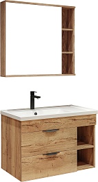 Grossman Мебель для ванной Форта 80 подвесная дуб галифакс – фотография-1